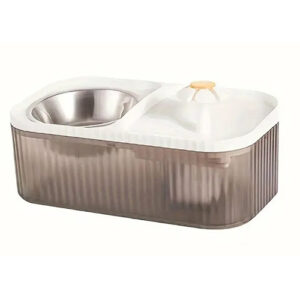 Dispensador de Alimento y Bebedero-Fuente de Agua Gatos